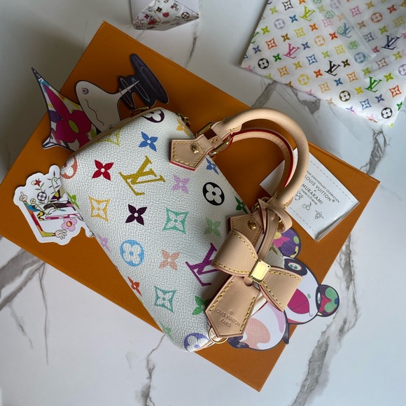 LV x Murakami Nano White Multicolor Speedy - Picture 1 of 4